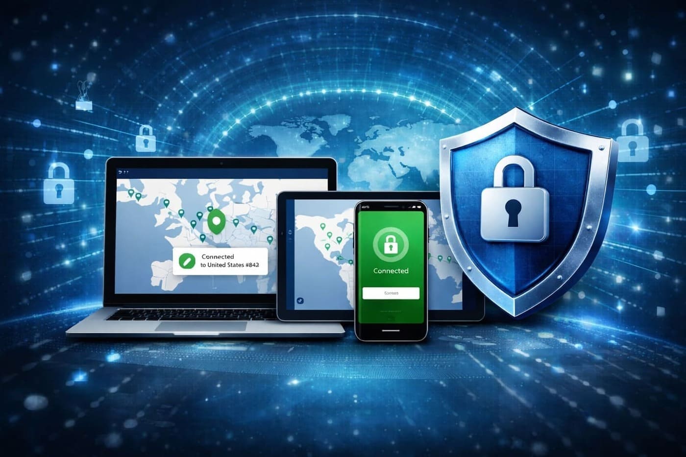 nordvpn app installation on laptop and smartphone secure connection