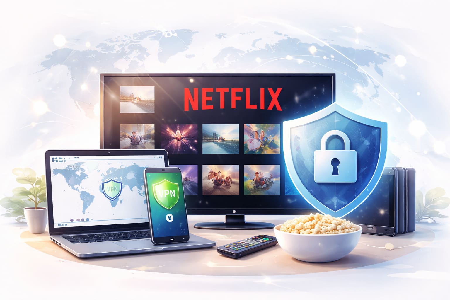 vpn for Netflix streaming on laptop and mobile devices