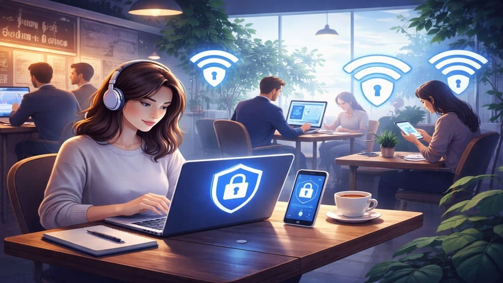vpn protecting remote work and public wifi usage